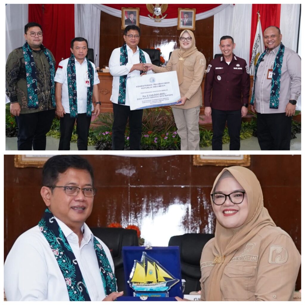 Bupati Hj. Dillah Hich Terima Kunjungan Wamen Transmigrasi RI  Viva Yoga Mauladi, M.Si 